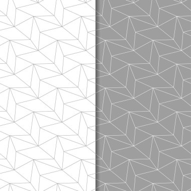 Web, Tekstil ve duvar kağıtları için dikişsiz desen gri ve beyaz geometrik dizi