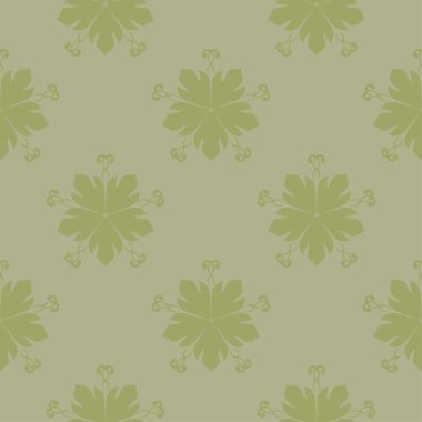 Zeytin yeşili çiçek süs tasarım. Tekstil ve duvar kağıtları için seamless modeli