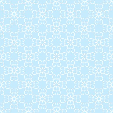 Tekstil, kumaş veya duvar kağıtları için soyut seamless modeli. Mavi ve beyaz arka plan