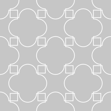 Gri ve beyaz geometrik süsleme. Web, Tekstil ve duvar kağıtları için seamless modeli