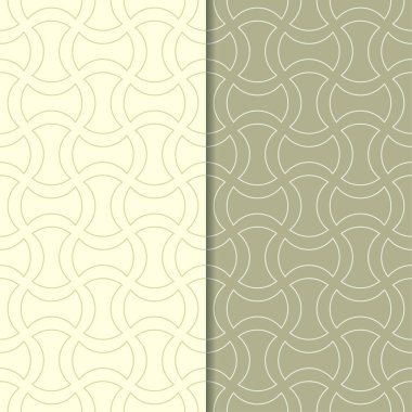 Web, Tekstil ve duvar kağıtları için dikişsiz desen zeytin yeşili geometrik ayarla