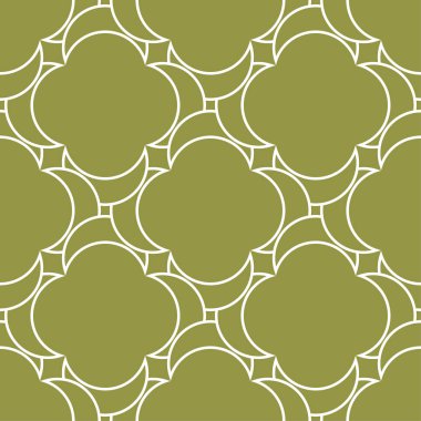 Zeytin yeşili ve beyaz geometrik süsleme. Web, Tekstil ve duvar kağıtları için seamless modeli