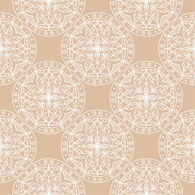 Bej renkli geometrik süsleme. Web, Tekstil ve duvar kağıtları için seamless modeli