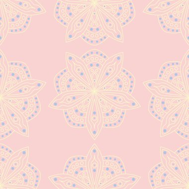 Çiçek sorunsuz arka plan. Duvar kağıtları, Tekstil ve kumaş için pembe, mavi ve sarı çiçek deseni