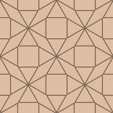Bej ve kahverengi geometrik seamless modeli web, Tekstil ve duvar kağıtları için