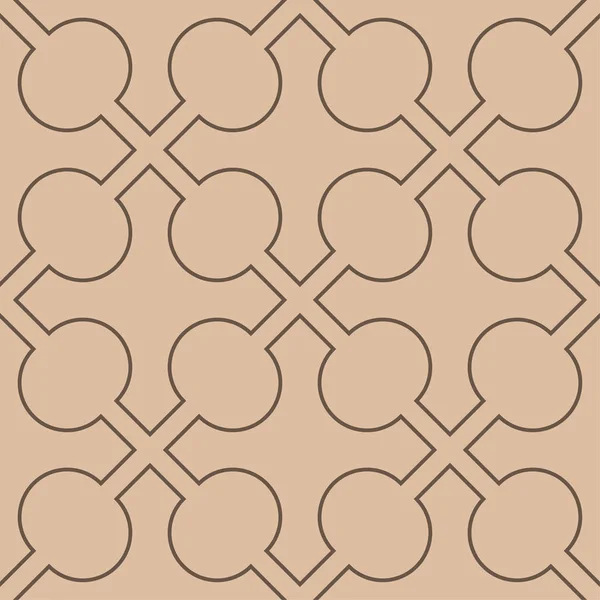 Adorno Geométrico Beige Marrón Patrón Sin Costuras Para Tela Textil — Vector de stock