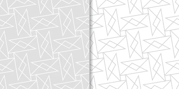 Ensemble Géométrique Gris Clair Motifs Sans Couture Pour Toile Textile — Image vectorielle