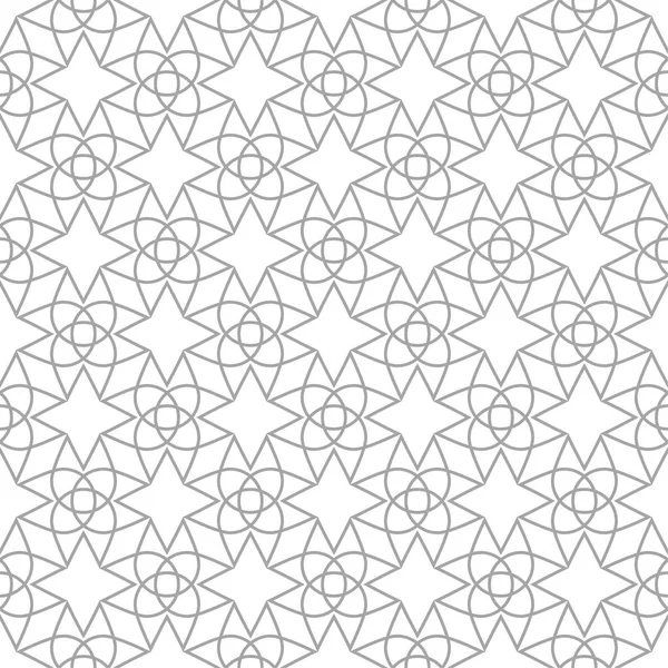 stock vector Gray geometric ornament on white background. Seamless pattern for web, textile and wallpapers