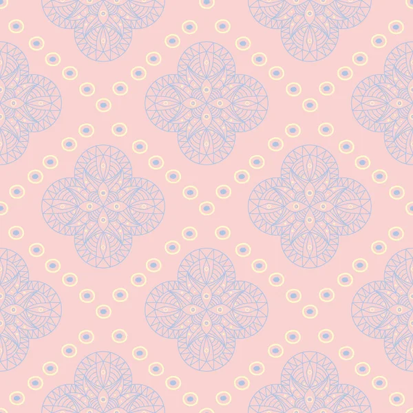 Pink Geometric Seamless Background Multi Colored Pattern Wallpapers Textile Fabrics — Stock Vector