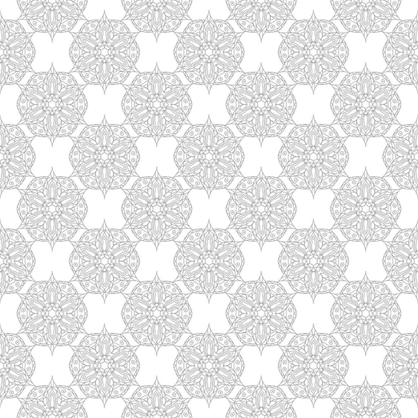 Světle Šedá Florálním Ornamentem Bílém Pozadí Vzor Bezešvé Pro Textil — Stockový vektor