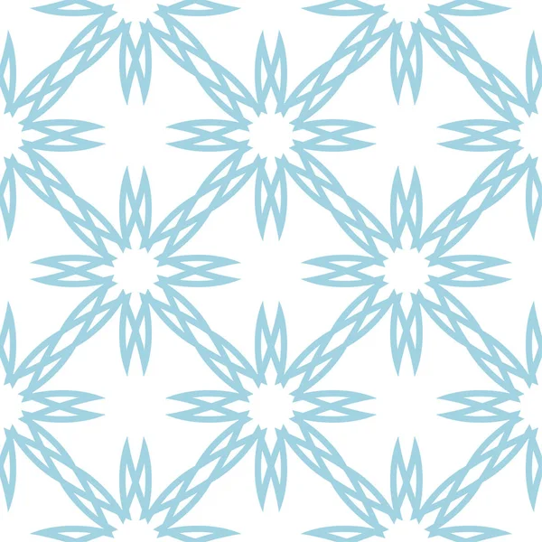 Blauwe Bloemen Witte Achtergrond Decoratieve Naadloze Patroon Voor Textiel Wallpapers — Stockvector