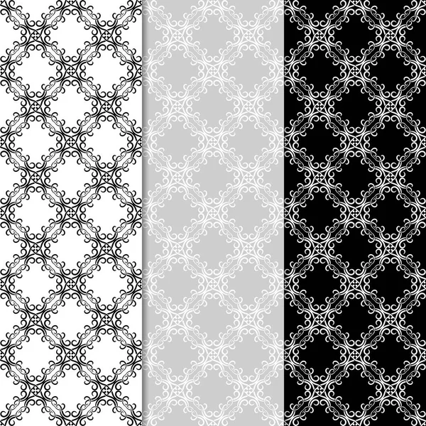 Seamless Patterns Wallpapers Textile Colored Backgrounds Abstract Print — Stock Vector