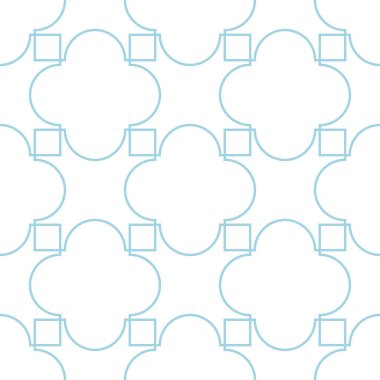 Beyaz ve mavi geometrik süsleme. Web, Tekstil ve duvar kağıtları için seamless modeli