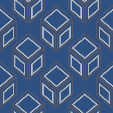 Geometrik seamless modeli. Koyu mavi arka plan duvar kağıtları, Tekstil ve kumaş için