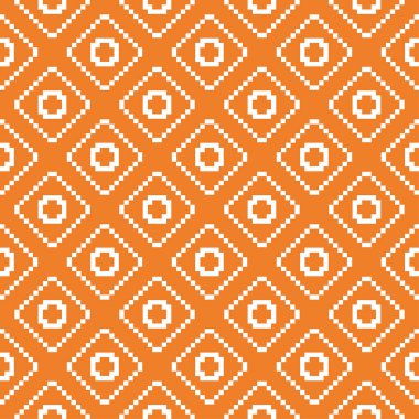 Turuncu geometrik süsleme. Web, Tekstil ve duvar kağıtları için seamless modeli