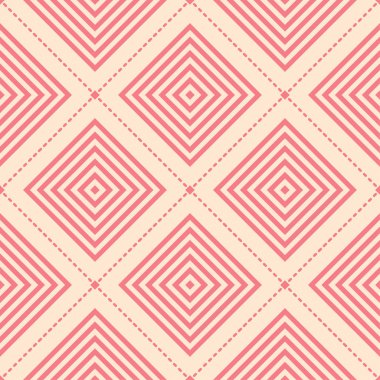 Geometrik süsleme. Kırmızı ve bej seamless modeli web, Tekstil ve duvar kağıtları için