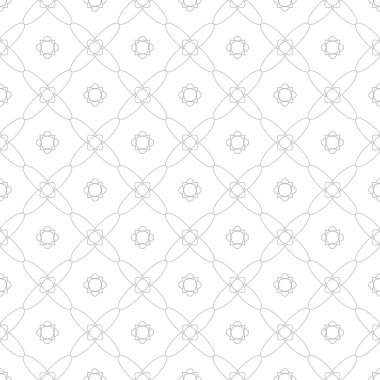 Beyaz arka planda gri geometrik süsleme. Web, Tekstil ve duvar kağıtları için seamless modeli