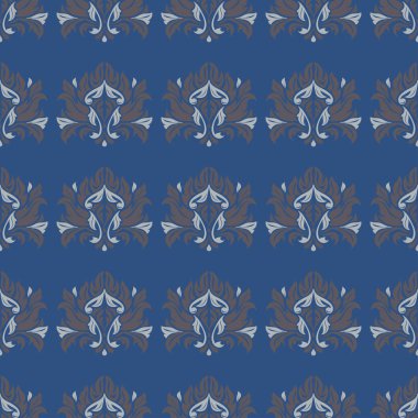 Mavi çiçek sorunsuz arka plan. Tasarım deseni duvar kağıtları, Tekstil ve kumaş çiçek öğeleri