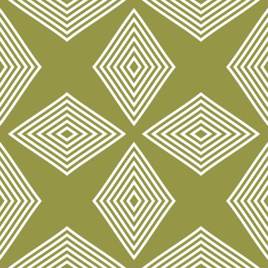 Geometrik süsleme. Zeytin yeşili ve beyaz seamless modeli web, Tekstil ve duvar kağıtları için