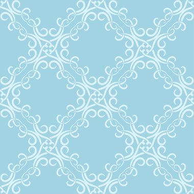 Tekstil, kumaş veya duvar kağıtları için soyut seamless modeli. Mavi ve beyaz arka plan