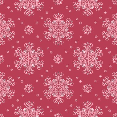 Kırmızı çiçek seamless modeli. Soluk kırmızı ve bej renkli arka plan duvar kağıtları, Tekstil ve kumaş için