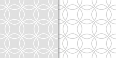 Işık gri geometrik süsler. Web, Tekstil ve duvar kağıtları için dikişsiz desen seti
