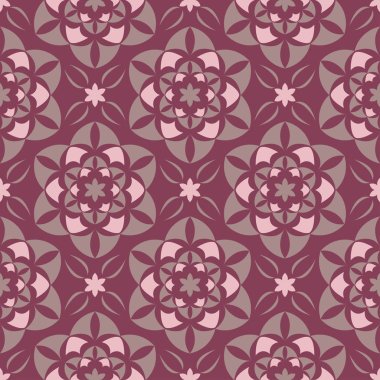 Sorunsuz arka plan. Çiçek mor kırmızı desenli duvar kağıtları, Tekstil ve kumaş için