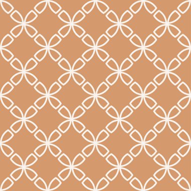 Geometrik kahverengi ve beyaz soyut seamless modeli. Arka plan için duvar kağıdı, tekstil