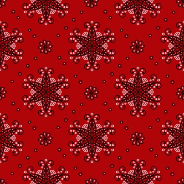 Siyah ve beyaz çiçek tasarım ile kırmızı seamless modeli. Duvar kağıdı arka plan