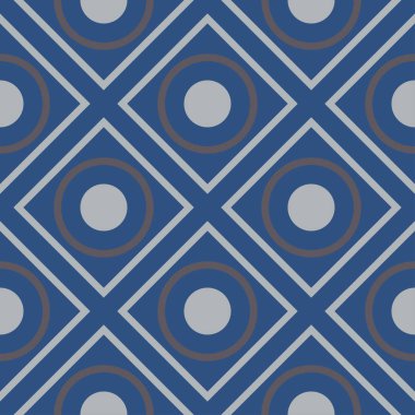 Mavi geometrik Dikişsiz desen duvar kağıtları, Tekstil ve kumaş için