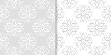 Işık gri çiçek arka planlar. Tekstil ve duvar kağıtları için dikişsiz desen seti