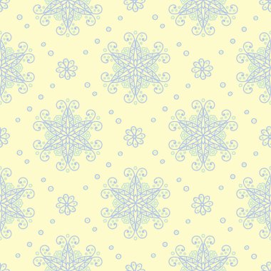 Bej renkli çiçek seamless modeli. Arka plan duvar kağıtları, Tekstil ve kumaş için mavi ve yeşil ışık çiçek öğeleri ile