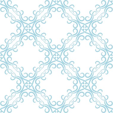 Tekstil, kumaş veya duvar kağıtları için soyut seamless modeli. Mavi ve beyaz arka plan