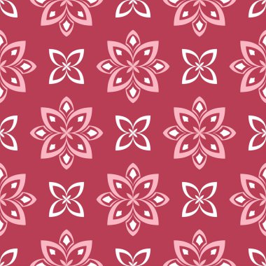 Kırmızı ve bej çiçek arka plan. Renkli Dikişsiz desen duvar kağıtları, Tekstil ve kumaş için