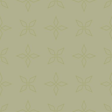 Geometrik süsleme. Zeytin yeşili seamless modeli web, Tekstil ve duvar kağıtları için