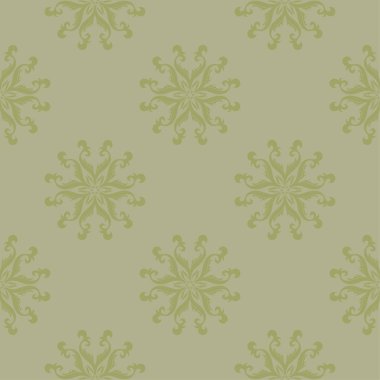 Zeytin yeşili çiçek süs tasarım. Tekstil ve duvar kağıtları için seamless modeli