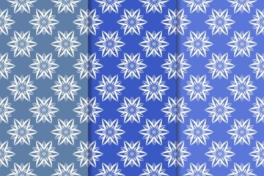 Çiçek süsler kümesi. Mavi dikey Dikişsiz desen. Duvar kağıdı arka plan