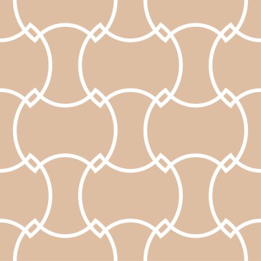 Bej ve beyaz geometrik süsleme. Web, Tekstil ve duvar kağıtları için seamless modeli
