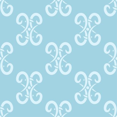 Tekstil, kumaş veya duvar kağıtları için soyut seamless modeli. Mavi ve beyaz arka plan