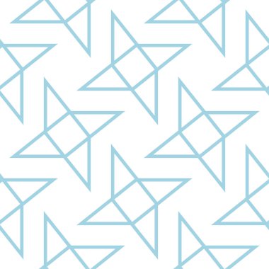 Beyaz ve mavi geometrik seamless modeli web, Tekstil ve duvar kağıtları için