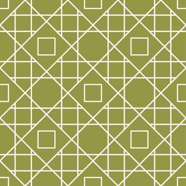 Zeytin yeşili ve beyaz geometrik seamless modeli web, Tekstil ve duvar kağıtları için