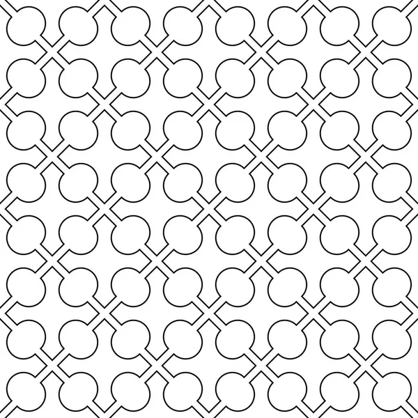 Черный Геометрический Орнамент Белом Фоне Бесшовный Узор Веб Текстиля Обоев — стоковый вектор
