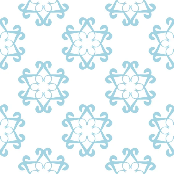 Beyaz zemin üzerine mavi çiçek süsleme. Tekstil ve duvar kağıtları için seamless modeli