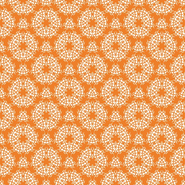 Turuncu ve beyaz çiçek süsleme. Tekstil ve duvar kağıtları için seamless modeli