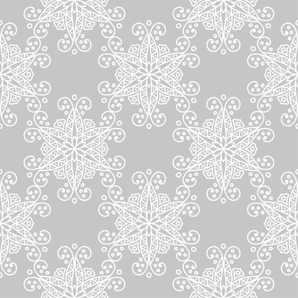 Gri ve beyaz çiçek süsleme. Tekstil ve duvar kağıtları için seamless modeli