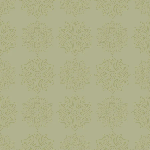 Zeytin yeşili çiçek süsleme. Tekstil ve duvar kağıtları için seamless modeli