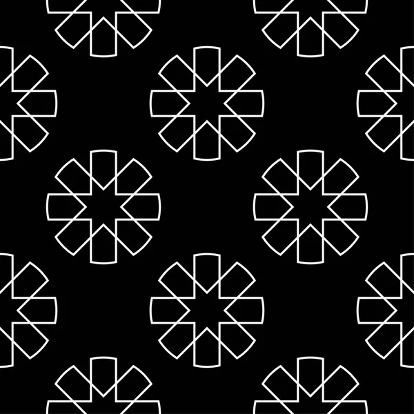 黑白相间的几何打印 纺织品和墙纸无缝模式 — 图库矢量图片
