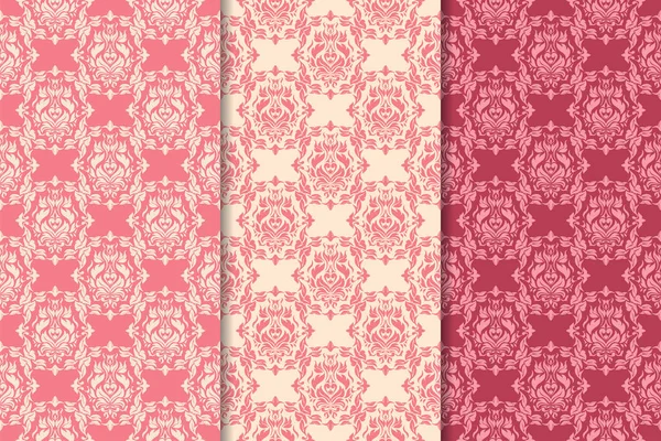 Kiraz kırmızı çiçekli süs tasarımlar. Duvar kağıtları ve kumaşlar için dikey Dikişsiz desen