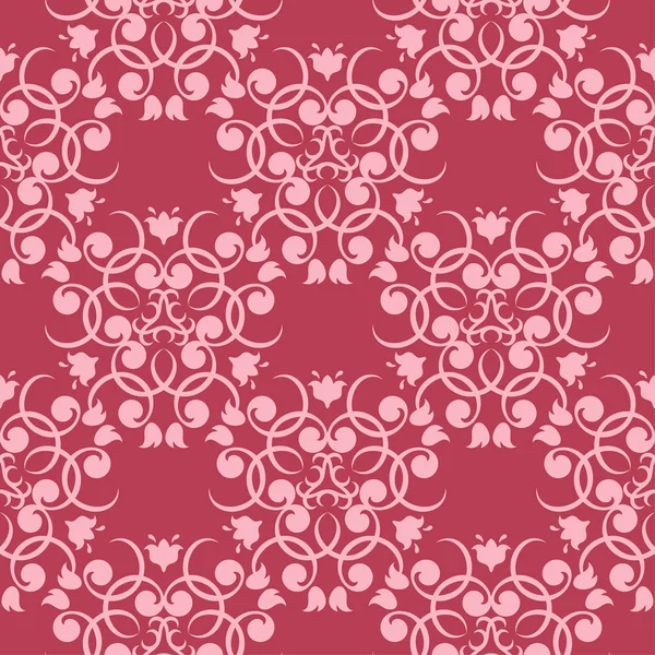 Çiçek tasarım kırmızı zemin üzerine. Tekstil ve duvar kağıtları için seamless modeli