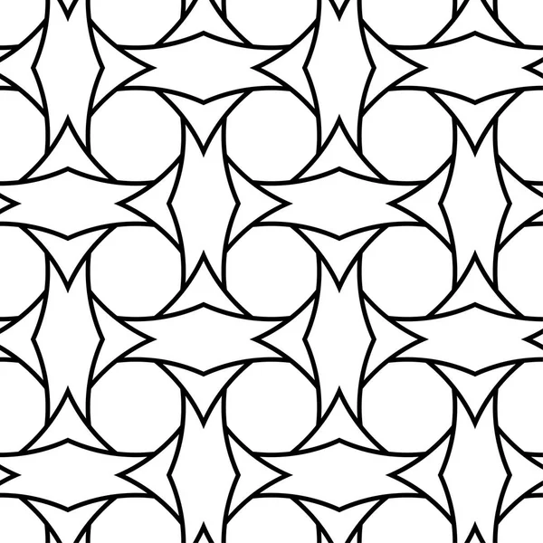 Siyah ve beyaz geometrik süsleme. Web, Tekstil ve duvar kağıtları için seamless modeli
